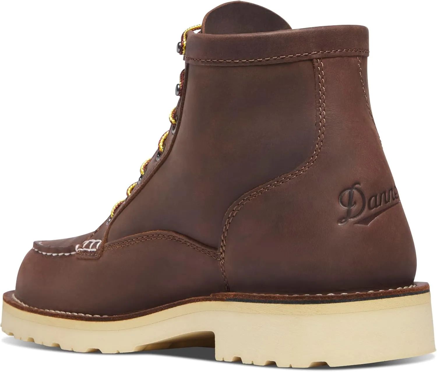 Danner 6” Bull Run Steel Toe Work Boots for Men - Oiled Full-Grain Leather with Non Slip Wedge Outsole and 3-Density Cushion Footbed, EH Resistant