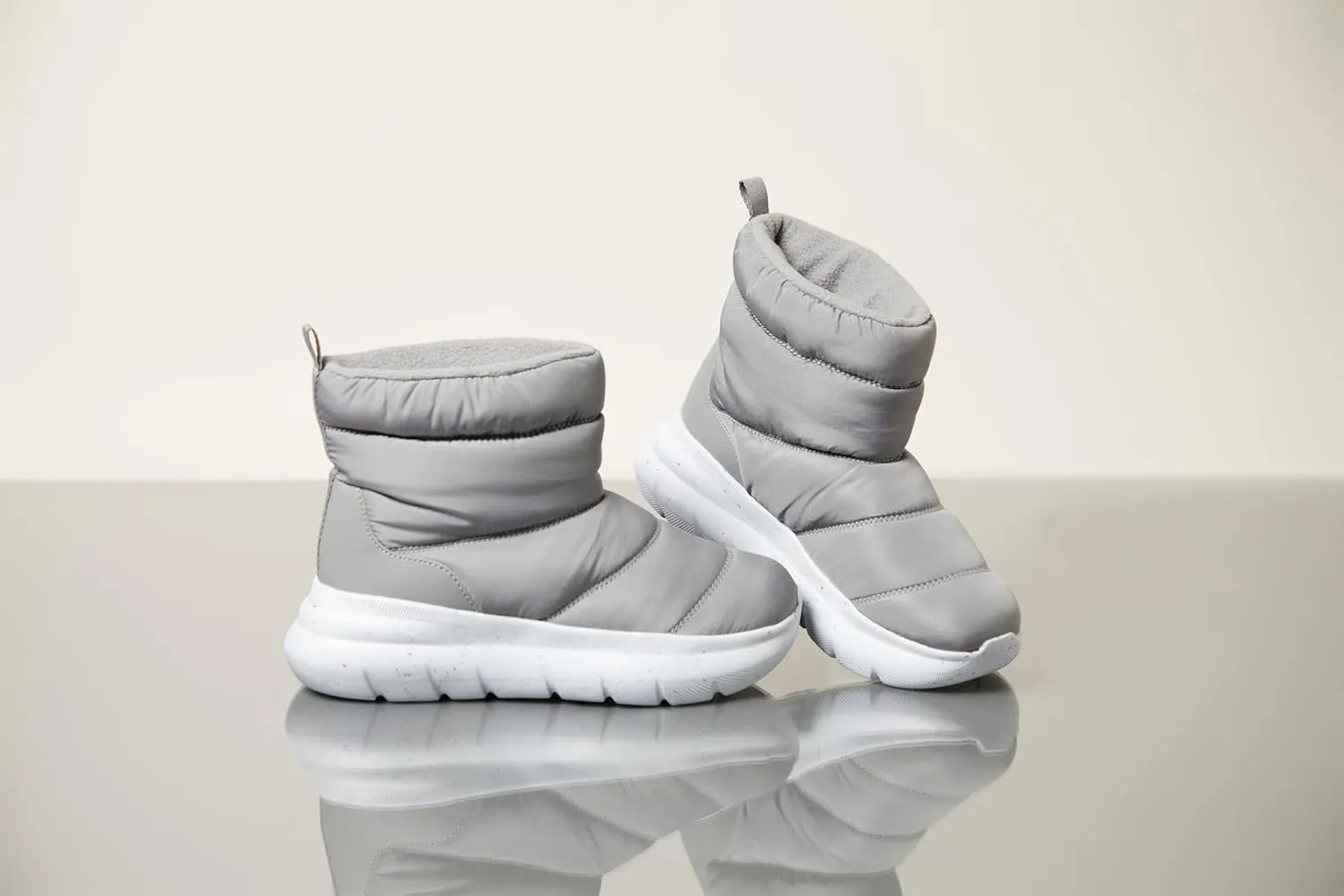 Dearfoams Men's Texoma Regrind Slip-in Boot-Comfortable, Puffy Nylon, Fleece Lining, Energy Return Mid Calf