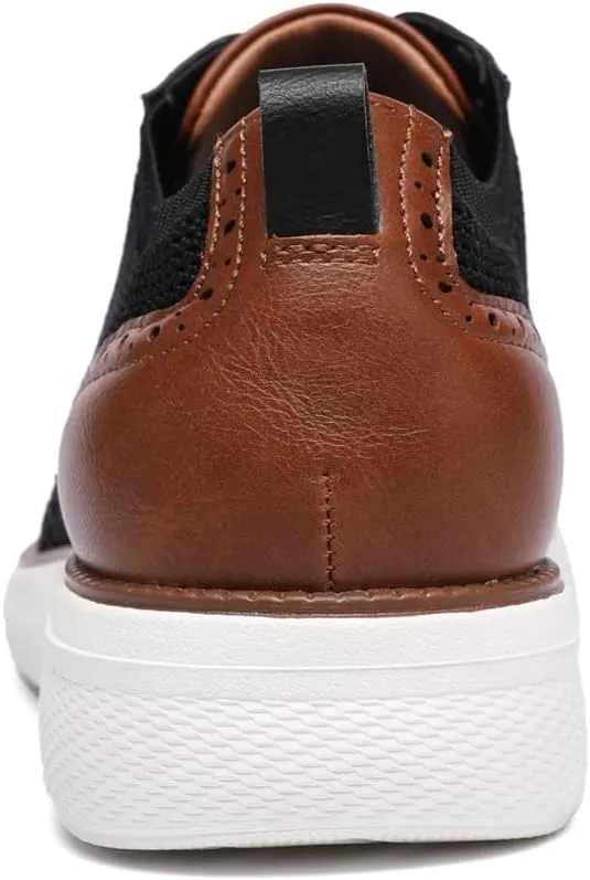 DECARSDZ Men's Casual Oxfords Shoes Breathable Knit Leisure Mesh Sneakers Lace-Up Lightweight Walking Fashion Sneaker