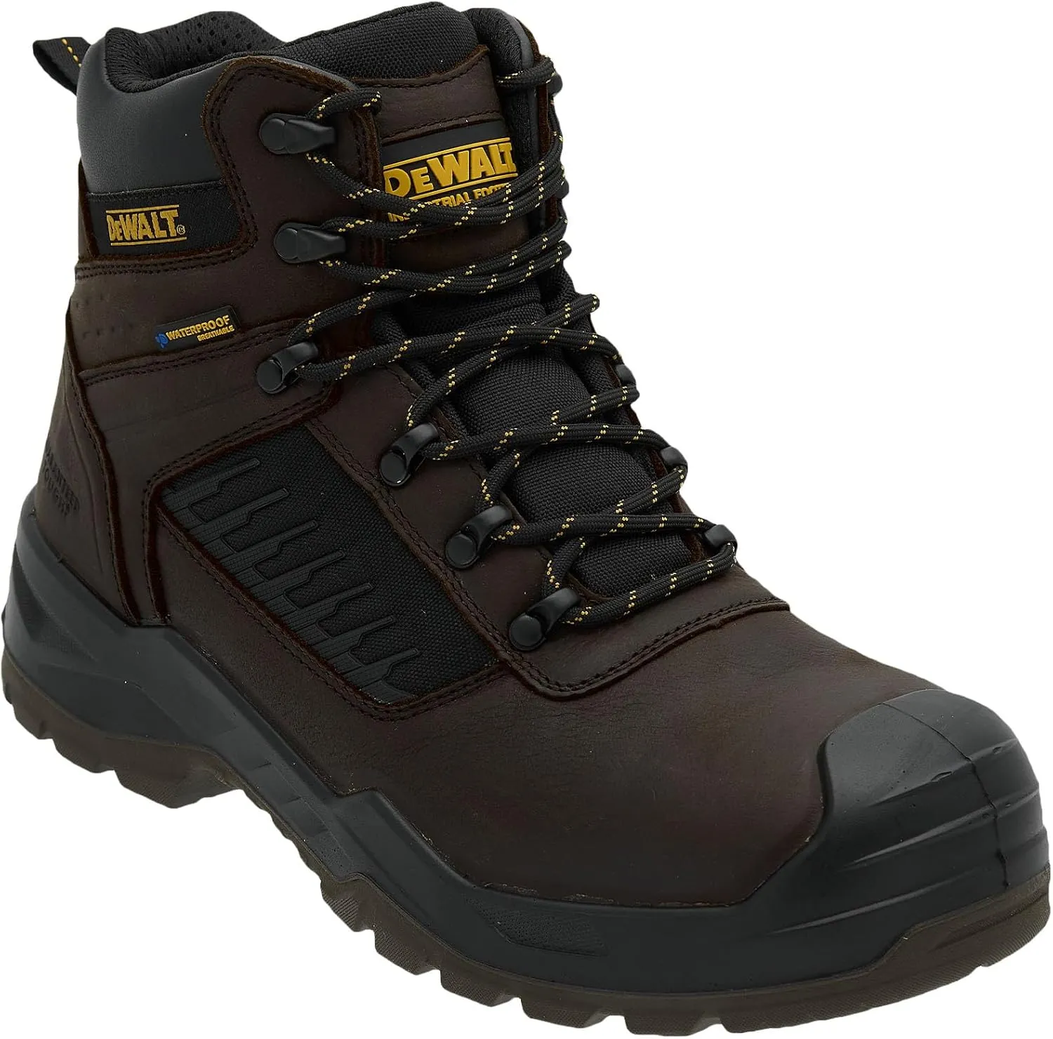 DEWALT Reynolds Men's Waterproof, Leather, Steel Toe, Safety Work Boot