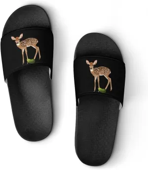 Dill Doe Nature Deer Redneck Pickle Home Slippers Non-Slip Open Toe PVC Shower Slippers Sandals for Men Women