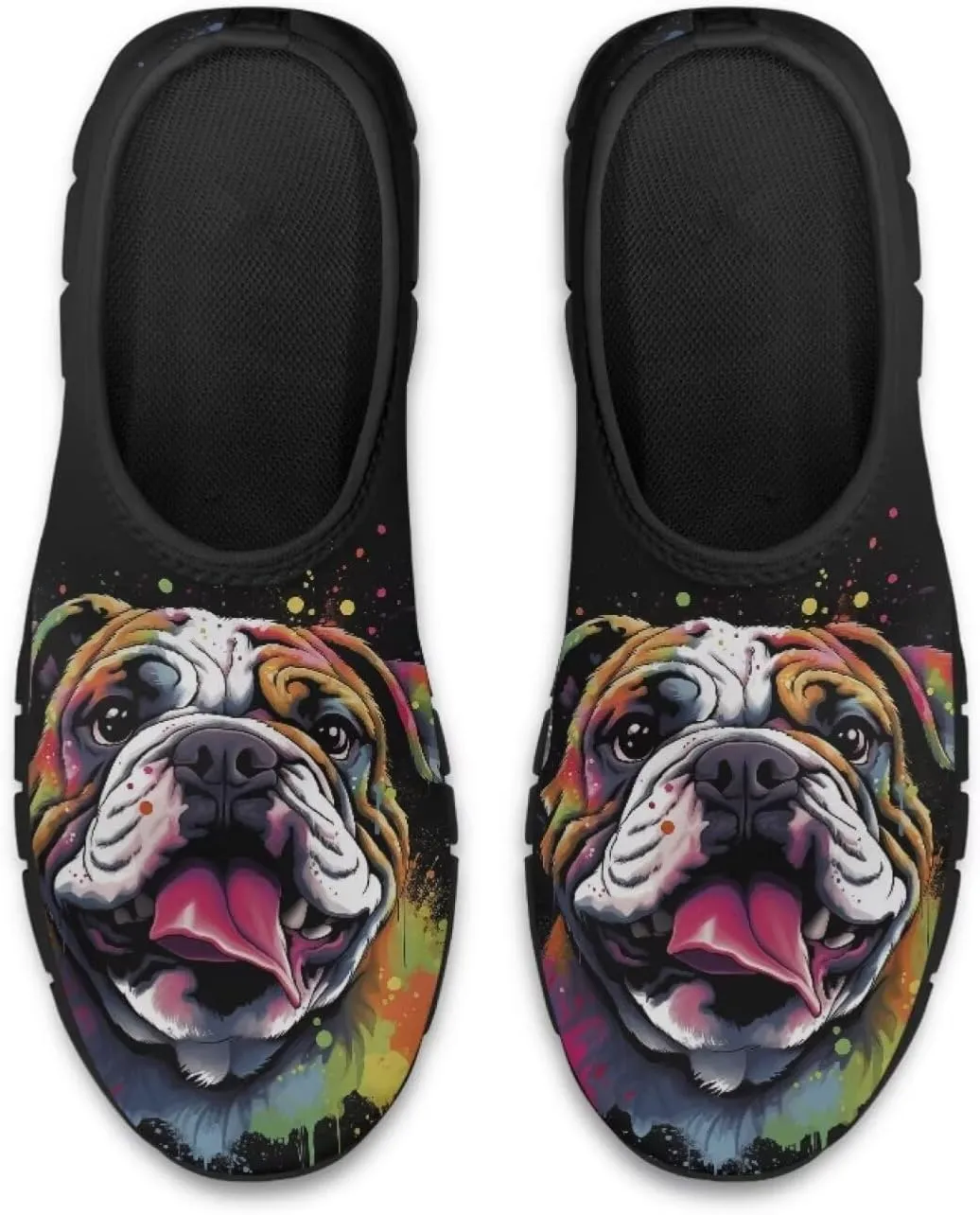Dog Print Slip on Loafers for Women Anti-Skid Running Sneakers No Laces Breathable Sport Shoes