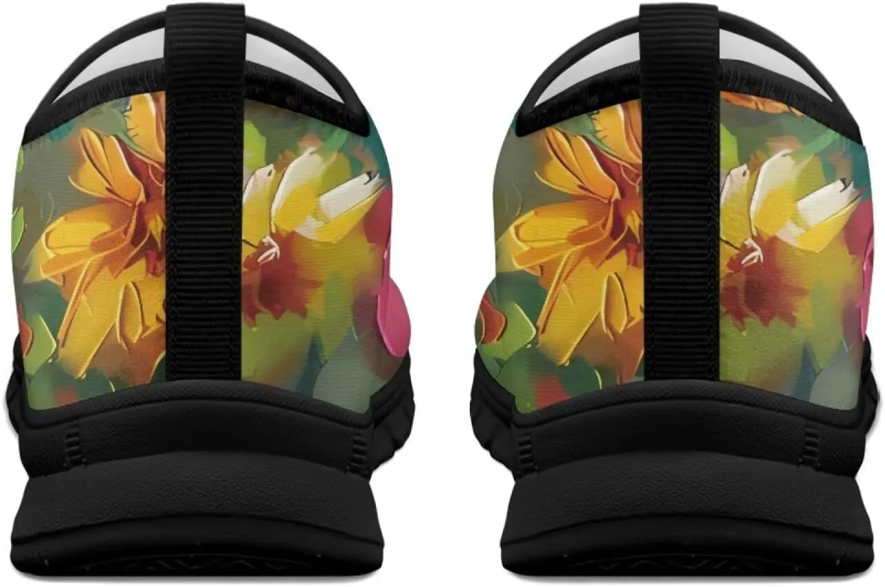 Dog Print Slip on Loafers for Women Anti-Skid Running Sneakers No Laces Breathable Sport Shoes