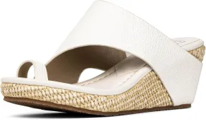 Donald J Pliner Women's Gyer Sandal – Distressed Metallic Leather Upper Wedge