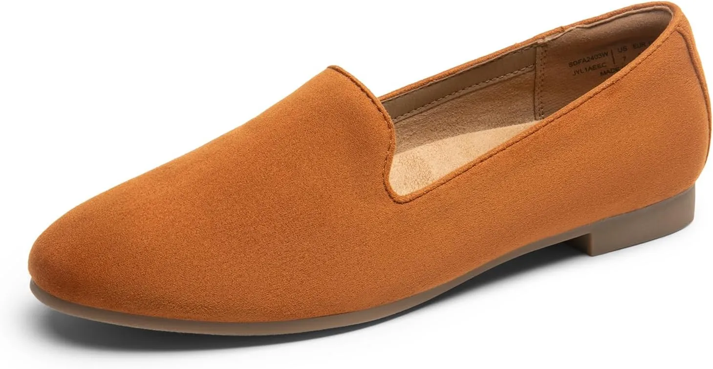 DREAM PAIRS Round Toe Flats for Women Dressy Comfortable, Slip-On Dress Business Casual Office Work Shoes for Women