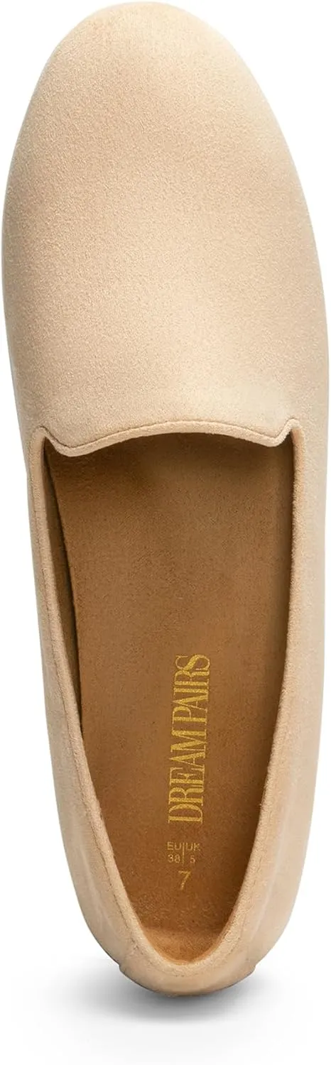 DREAM PAIRS Round Toe Flats for Women Dressy Comfortable, Slip-On Dress Business Casual Office Work Shoes for Women