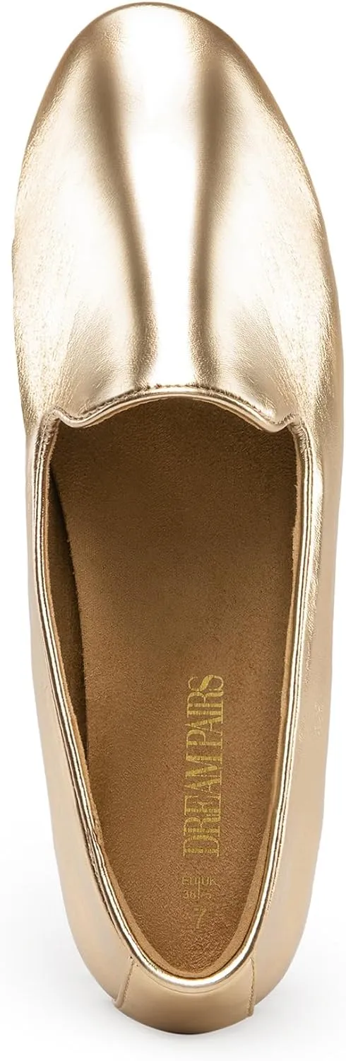 DREAM PAIRS Round Toe Flats for Women Dressy Comfortable, Slip-On Dress Business Casual Office Work Shoes for Women