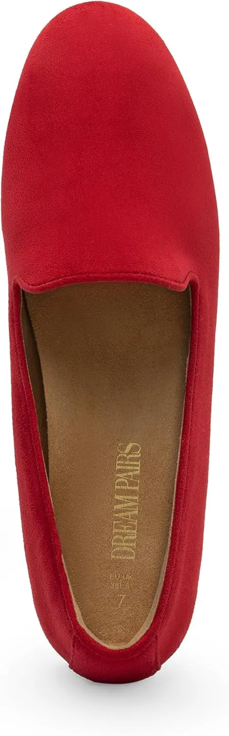 DREAM PAIRS Round Toe Flats for Women Dressy Comfortable, Slip-On Dress Business Casual Office Work Shoes for Women
