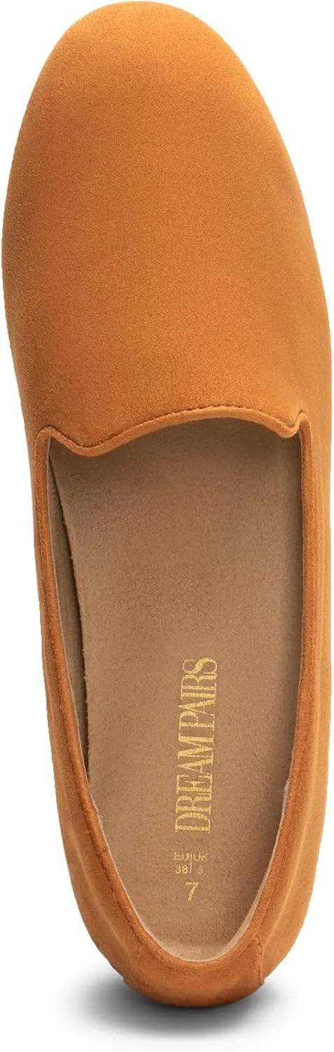 DREAM PAIRS Round Toe Flats for Women Dressy Comfortable, Slip-On Dress Business Casual Office Work Shoes for Women