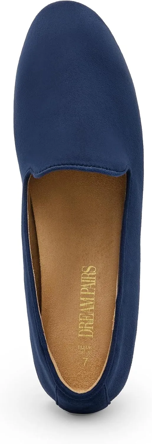 DREAM PAIRS Round Toe Flats for Women Dressy Comfortable, Slip-On Dress Business Casual Office Work Shoes for Women