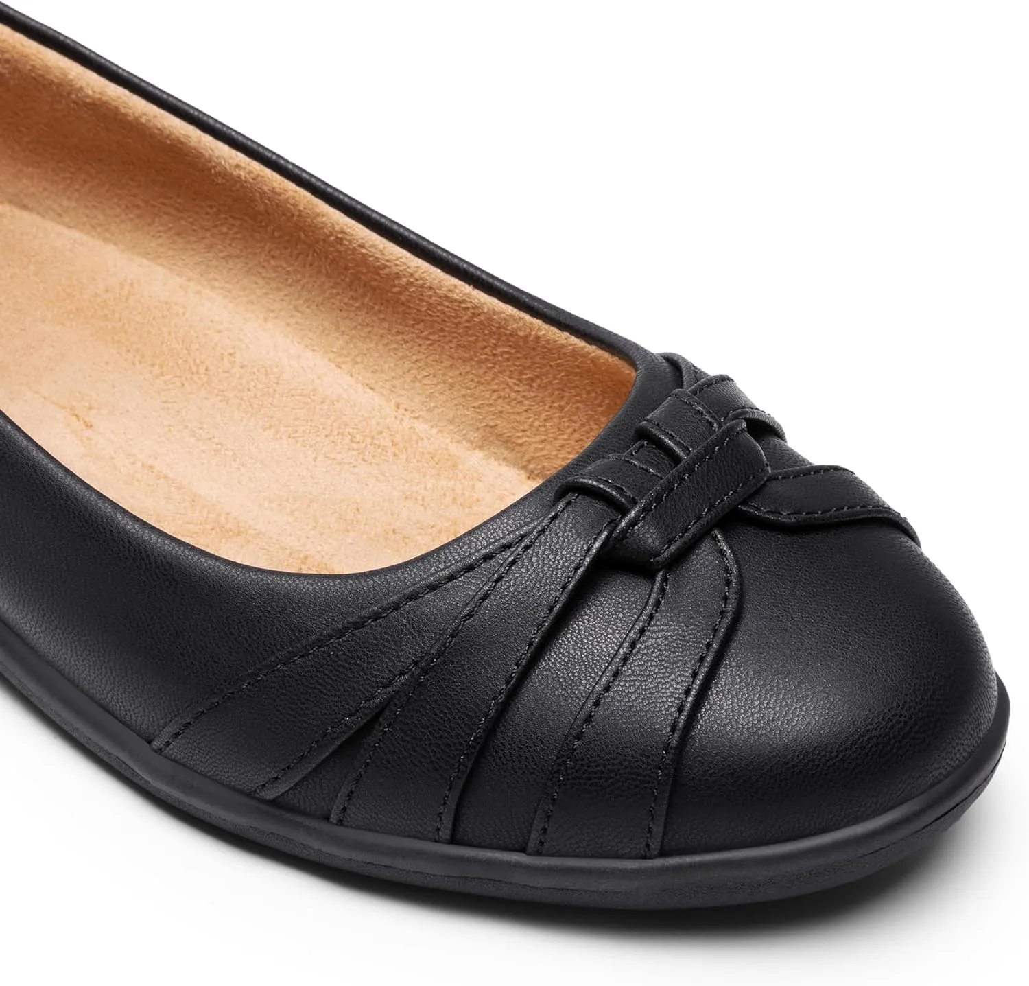 DREAM PAIRS Women’s Ballet Flats, Comfortable Round Toe Slip on Dressy Work Office Shoes with Arch Support