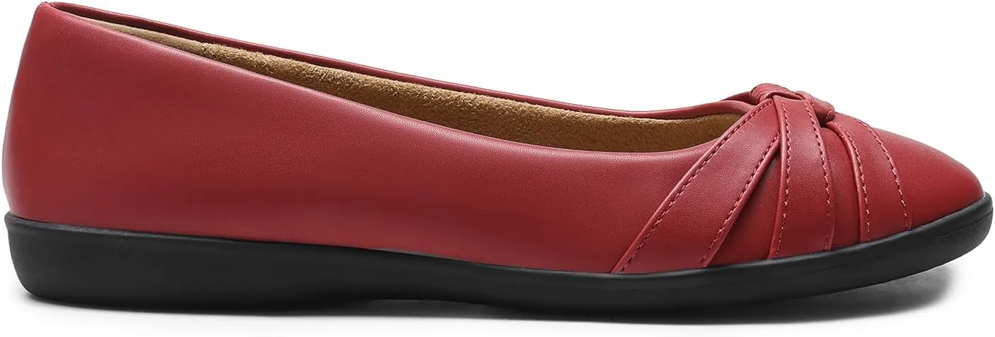 DREAM PAIRS Women’s Ballet Flats, Comfortable Round Toe Slip on Dressy Work Office Shoes with Arch Support