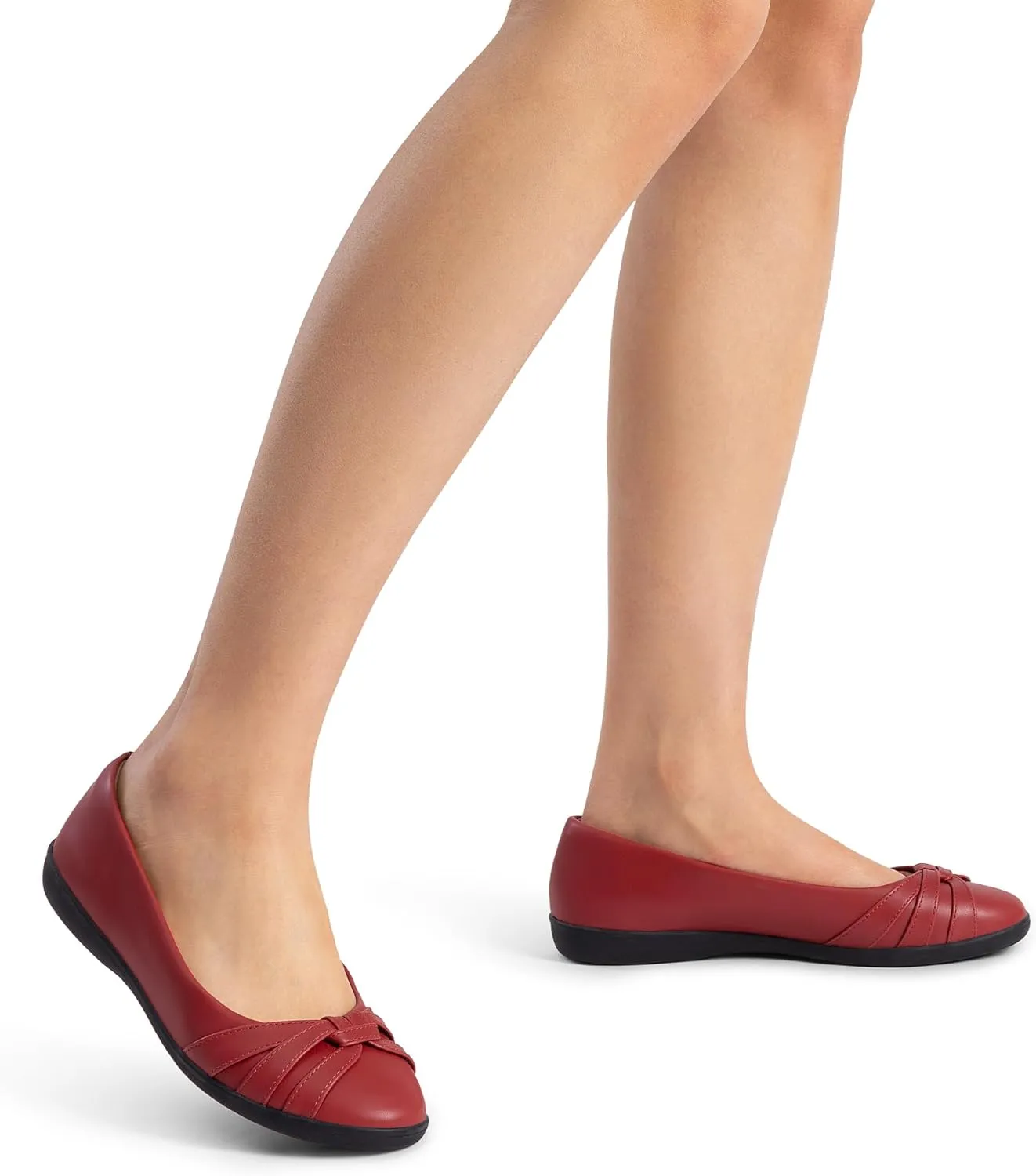 DREAM PAIRS Women’s Ballet Flats, Comfortable Round Toe Slip on Dressy Work Office Shoes with Arch Support