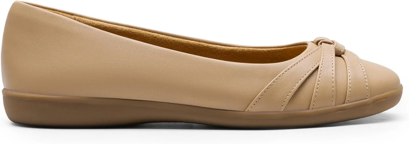 DREAM PAIRS Women’s Ballet Flats, Comfortable Round Toe Slip on Dressy Work Office Shoes with Arch Support