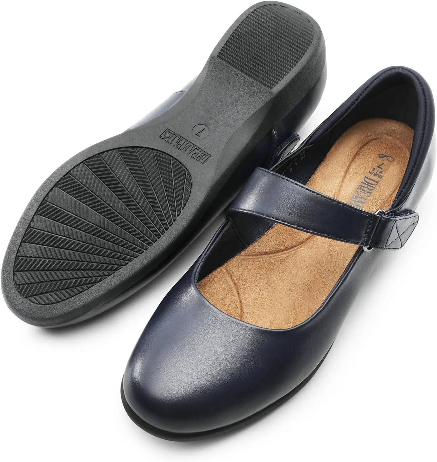DREAM PAIRS Womens Ballet Mary Jane Flats, Comfortable Business Office Dress Shoes for Women Dressy and Work with Ankle Strap