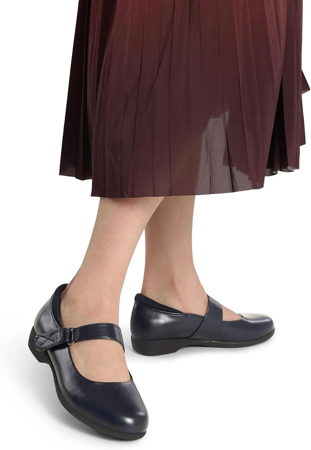DREAM PAIRS Womens Ballet Mary Jane Flats, Comfortable Business Office Dress Shoes for Women Dressy and Work with Ankle Strap