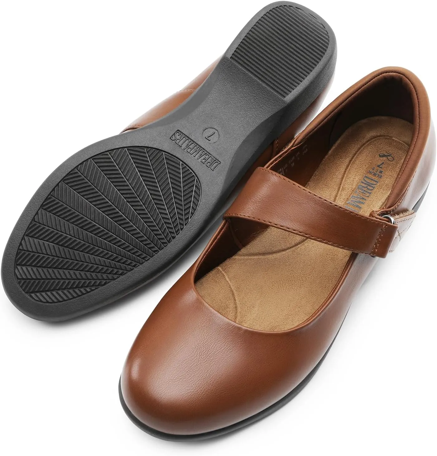 DREAM PAIRS Womens Ballet Mary Jane Flats, Comfortable Business Office Dress Shoes for Women Dressy and Work with Ankle Strap