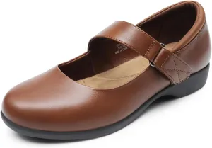 DREAM PAIRS Womens Ballet Mary Jane Flats, Comfortable Business Office Dress Shoes for Women Dressy and Work with Ankle Strap
