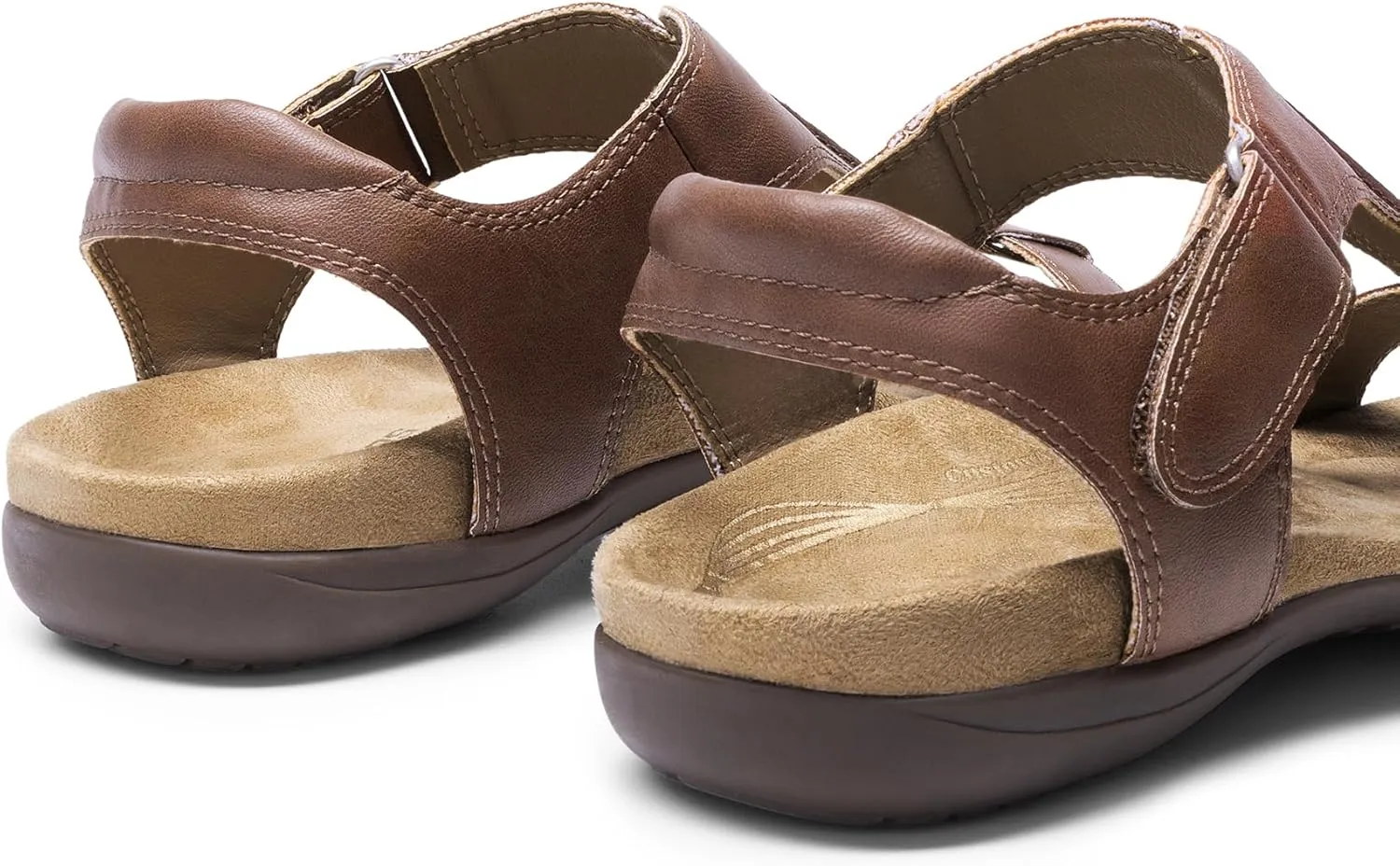 DREAM PAIRS Womens Sandals Arch Support T-Strap Orthopedic Flat Sandals Comfortable Summer Shoes