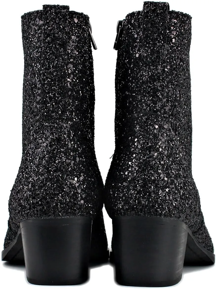 Dress Boot for Men Glitter Chelsea Designer Boots Casual shoes Side Zipper Ankle Boots