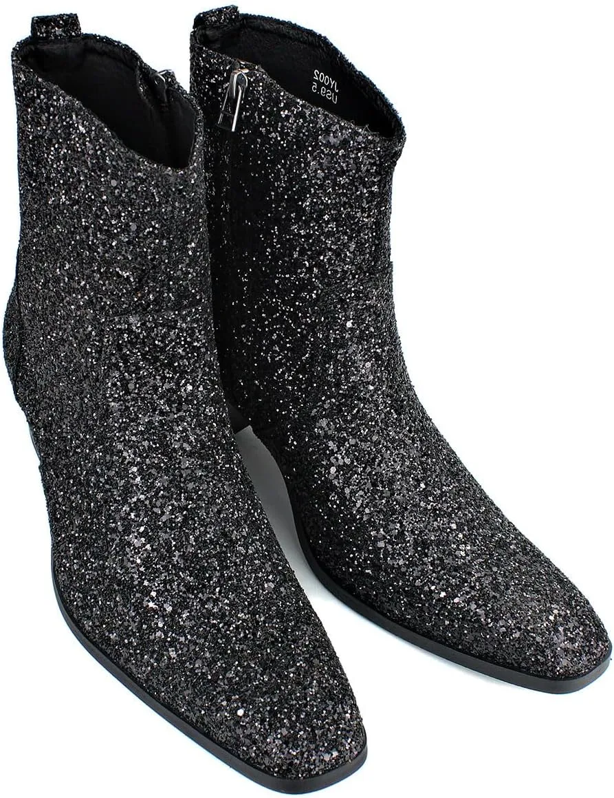 Dress Boot for Men Glitter Chelsea Designer Boots Casual shoes Side Zipper Ankle Boots