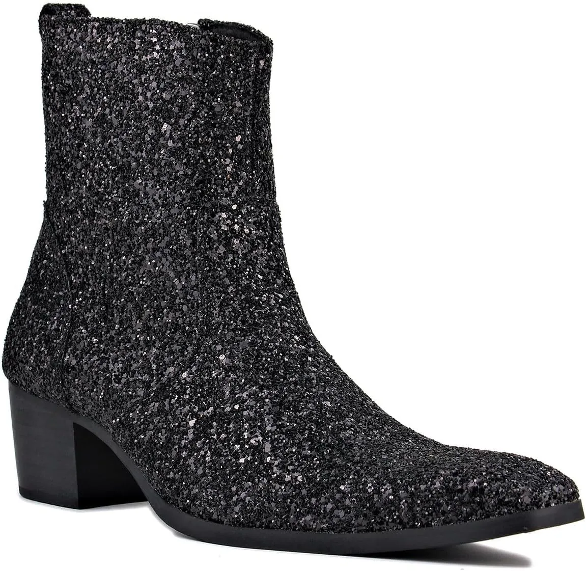 Dress Boot for Men Glitter Chelsea Designer Boots Casual shoes Side Zipper Ankle Boots