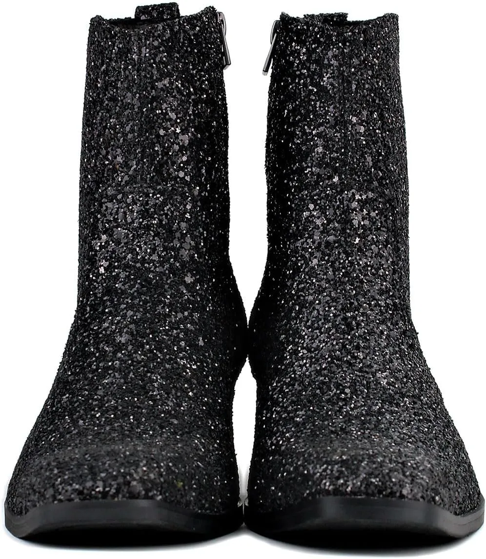 Dress Boot for Men Glitter Chelsea Designer Boots Casual shoes Side Zipper Ankle Boots