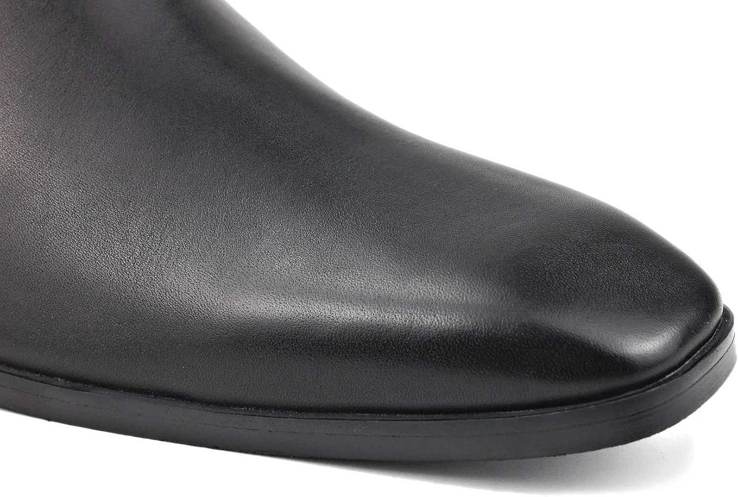 Dress Boot for Men Heels Casual Chelsea Combat Ankle Chukka Boots Zipper Black JY002