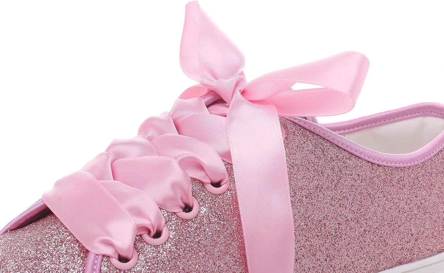 Elivandon 16052 Wedding Shoes Bling Bridal Sneakers Flats Bride Tennis Shoes Shiny Sequin Shoes Sparkly Sneakers