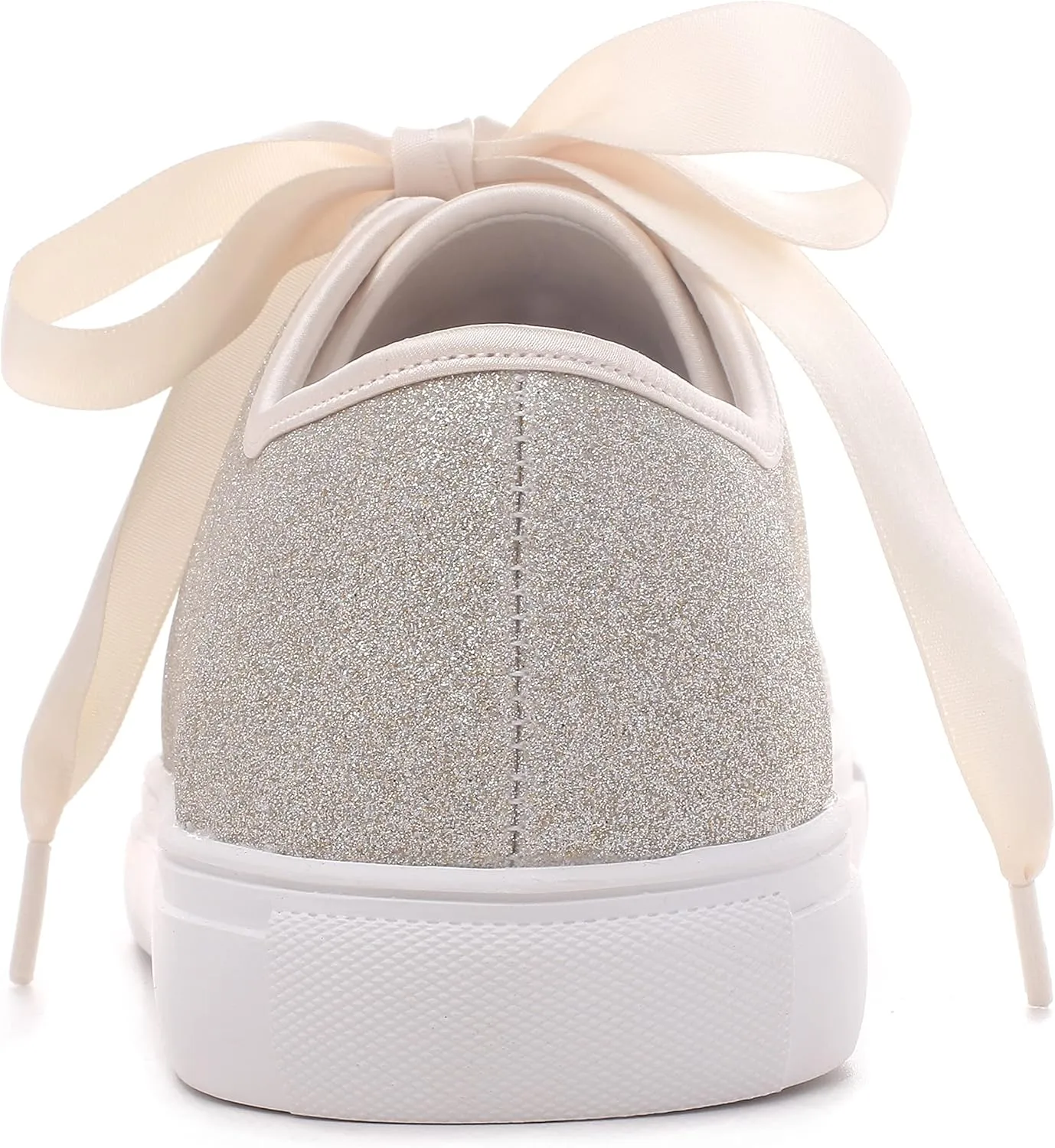 Elivandon 16052 Wedding Shoes Bling Bridal Sneakers Flats Bride Tennis Shoes Shiny Sequin Shoes Sparkly Sneakers