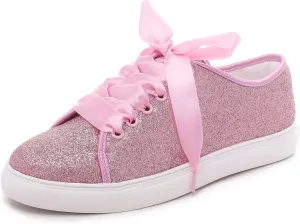 Elivandon 16052 Wedding Shoes Bling Bridal Sneakers Flats Bride Tennis Shoes Shiny Sequin Shoes Sparkly Sneakers