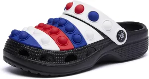 Engtoy Kids Clogs Boys Girls Garden Shoes Slip on Kids Slides Sandals Funny Lightweight Beach Slippers