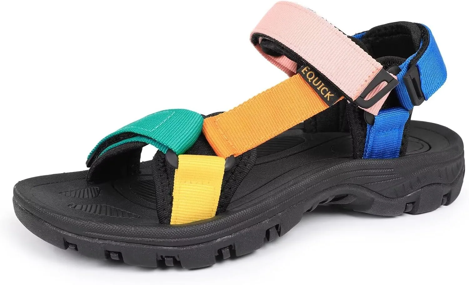 EQUICK Sport Sandals for Women, Open Toe Strap Sandal Anti-skidding Outdoor Water Sandals Comfortable Athletic Sandals for Beach
