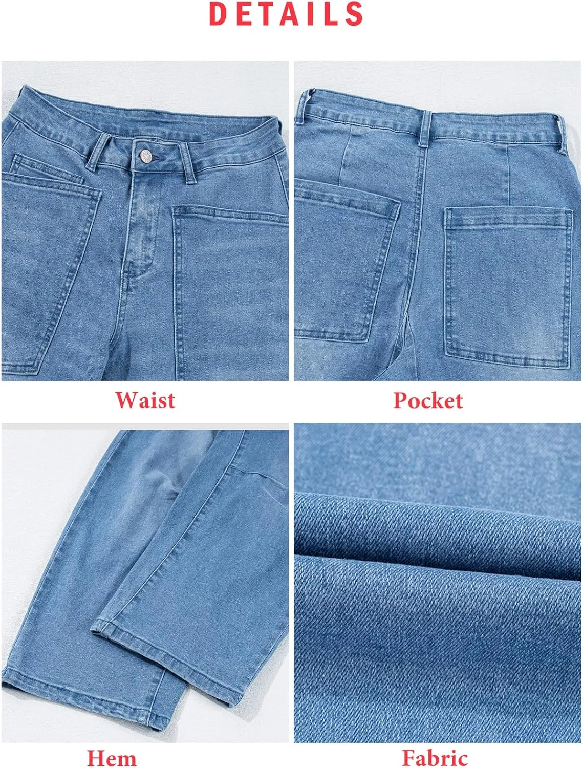 EVALESS Womens Baggy Barrel Jeans High Waisted Wide Leg Boyfriend Denim Ankle Pants