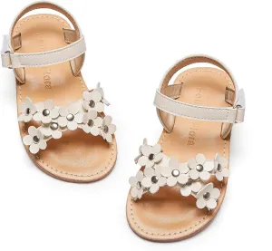 Felix & Flora Toddler Girl Sandals -Flower Girl Dress Shoes Open Toe Little Kid Summer Flats