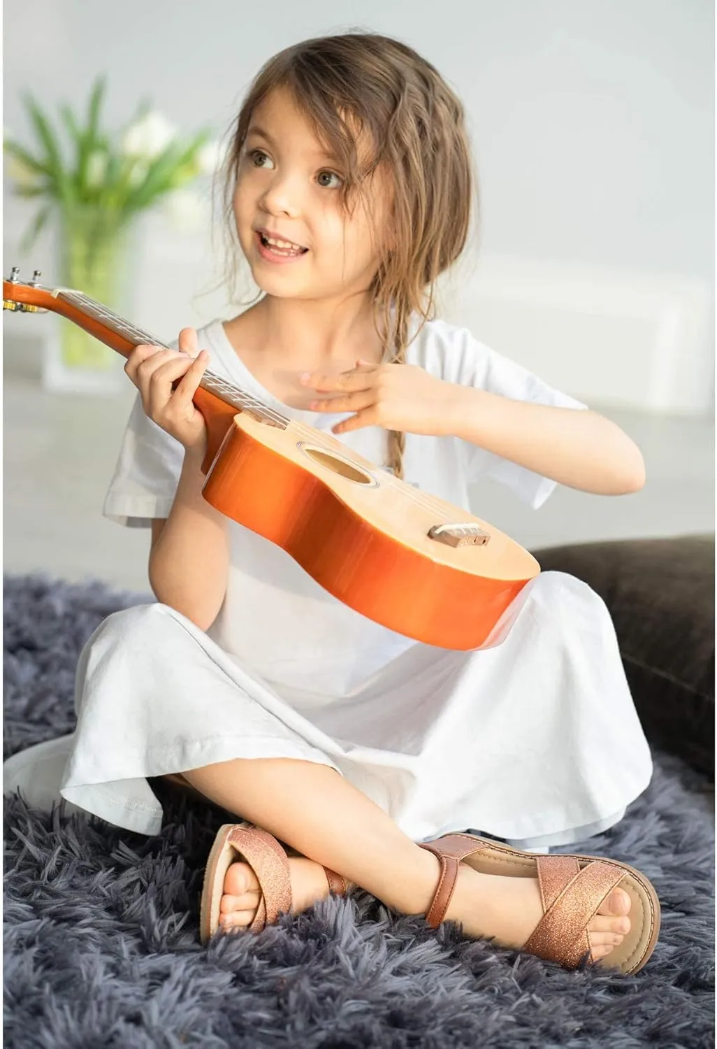 Felix & Flora Toddler Girl Sandals - Flower Girl Dress Shoes Open Toe Little Kid Summer Flats