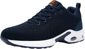 FENLERN Steel Toe Shoes for Women Lightweight Safety Shoes Comfortable Ladies Steel Toe Sneakers Non Slip Work Shoes Breathable Arch Support 5~11 Medium/5.5~10.5 Wide Width