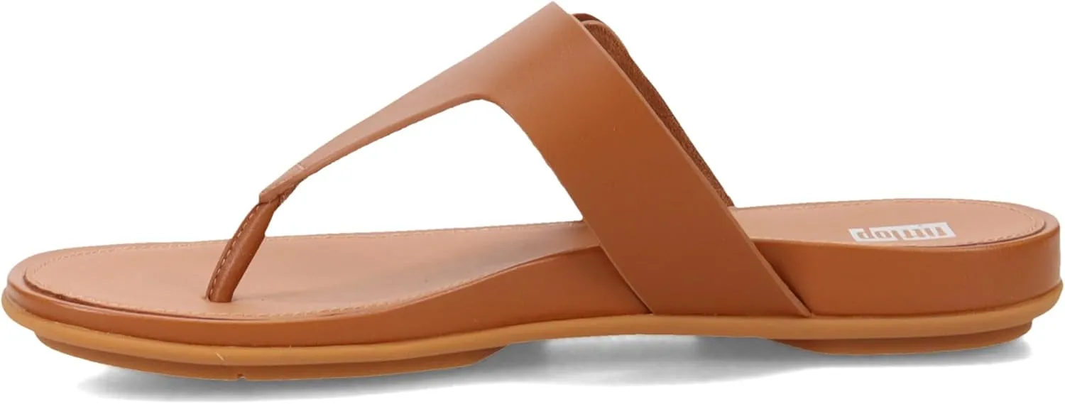 FitFlop Women's Gracie Rubber-Buckle Leather Toe-Post Sandals
