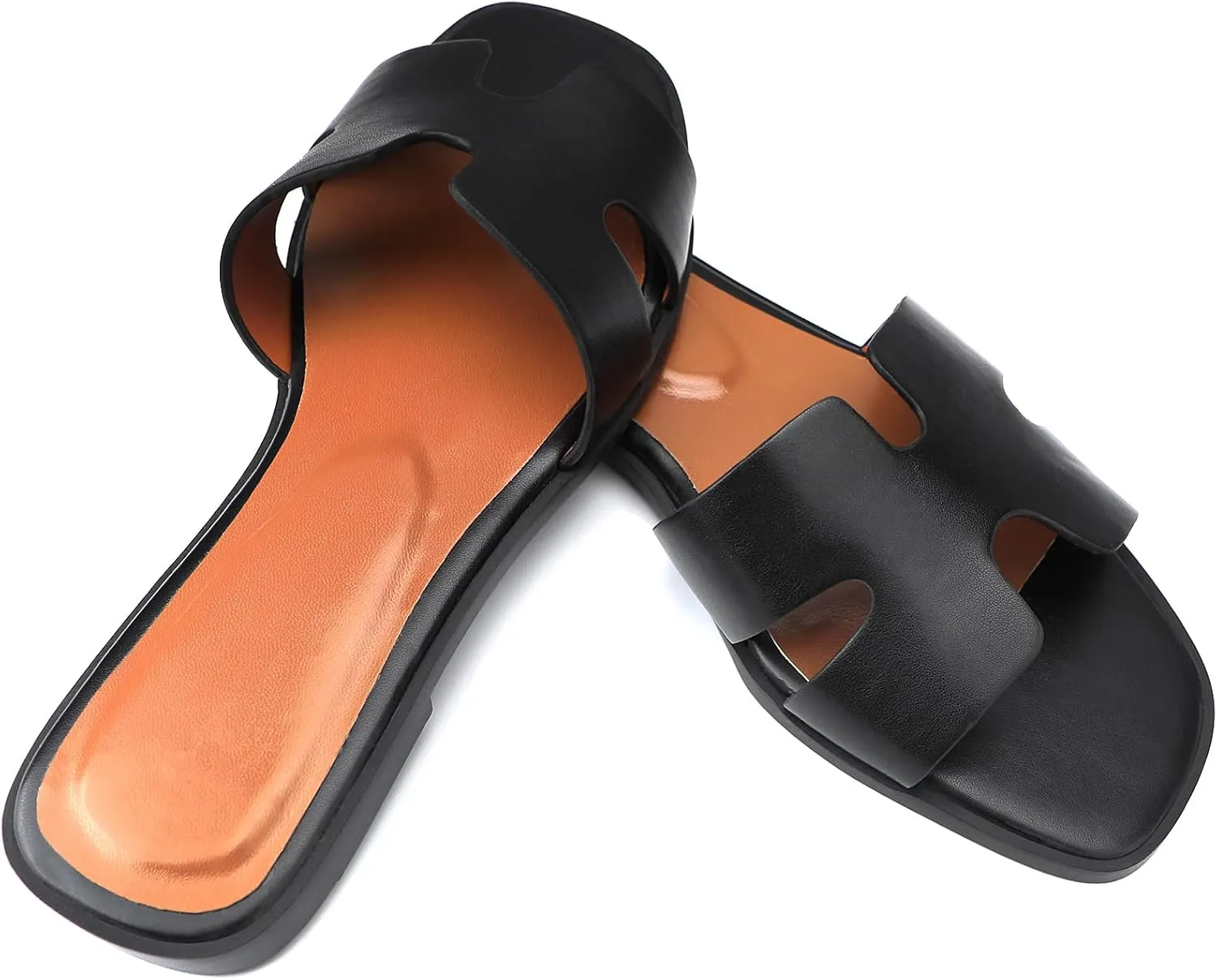 Flat Sandals for women.Womens Elegant Handmade PU Flat Sandals,A Unique Gift Idea forLadies, Great for Vacations, Lounging & Casual Wear