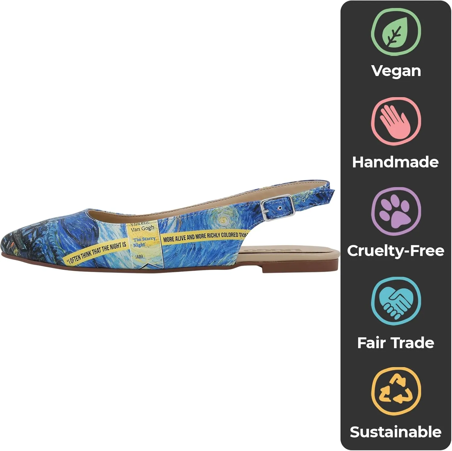 Flats for Women - Vegan Leather and Handmade Pointed Toe Flats for Women