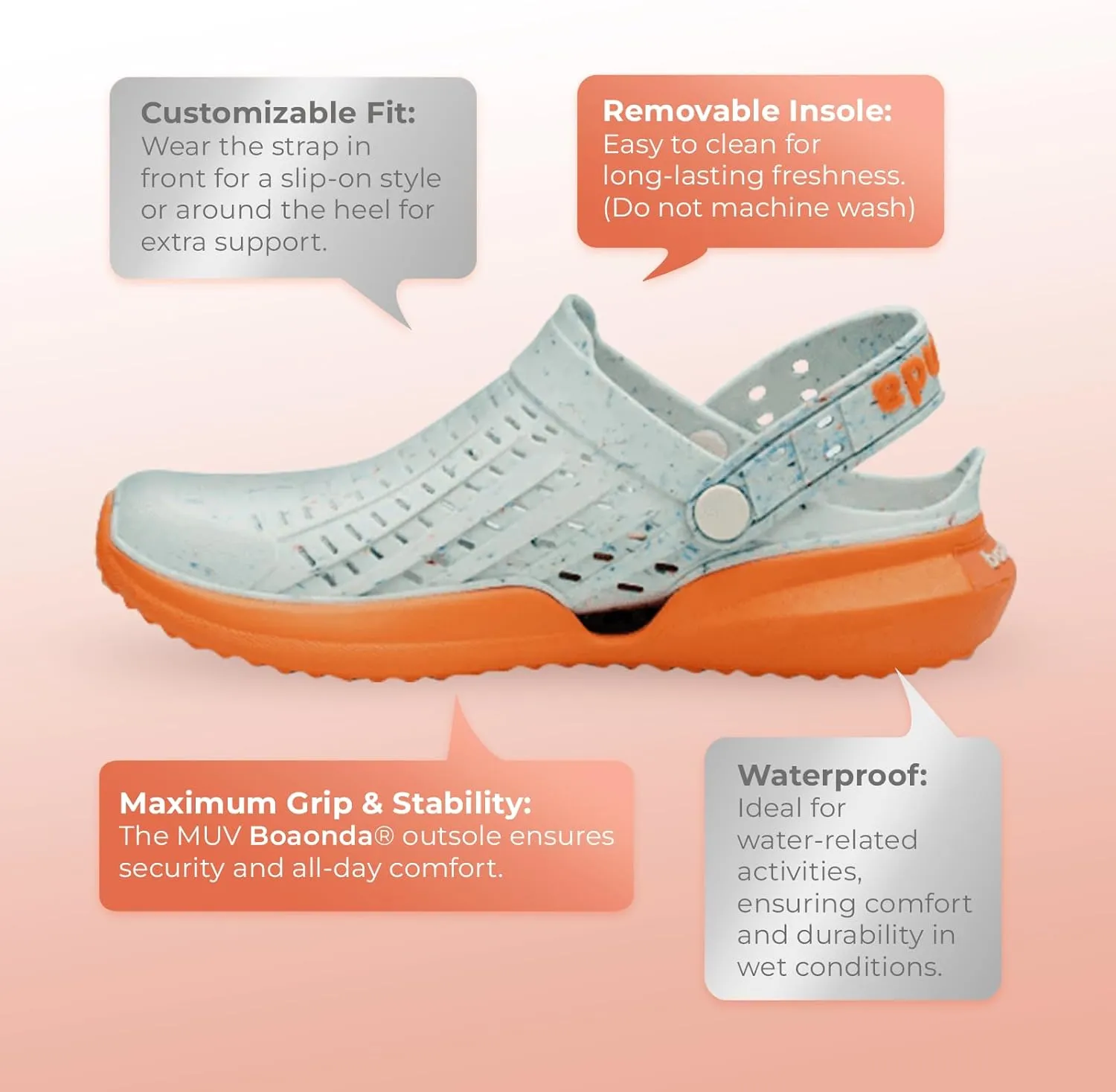 Flow - Clogs for Women | Comfortable Women’s Clogs for Everyday Use | Stylish & Durable Water Shoes | Women’s Sandals Made with Flexible Rubber | Garden Shoes with a Soft and Adaptive Fit
