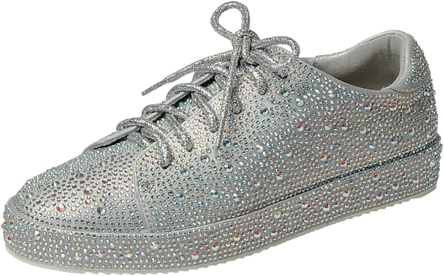 Forever Link Womens Sparkly Bling Rhinestone Fashion Glitter Shiny Platform Sneakers Shoes