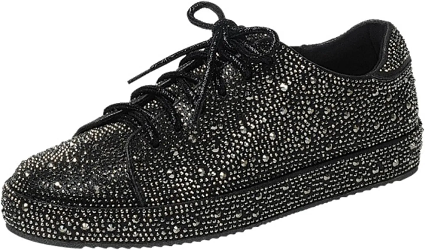 Forever Link Womens Sparkly Bling Rhinestone Fashion Glitter Shiny Platform Sneakers Shoes