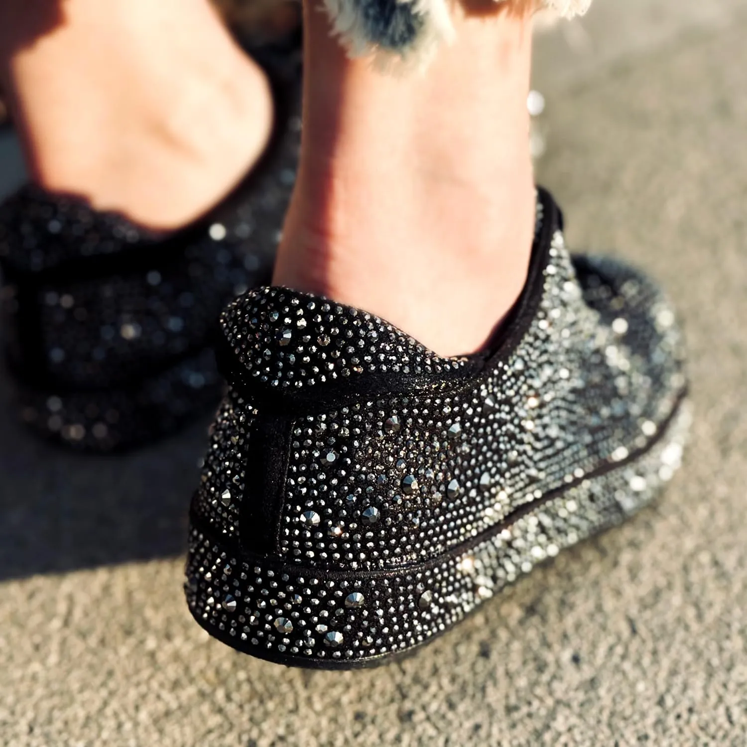 Forever Link Womens Sparkly Bling Rhinestone Fashion Glitter Shiny Platform Sneakers Shoes