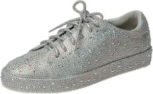 Forever Link Womens Sparkly Bling Rhinestone Fashion Glitter Shiny Platform Sneakers Shoes