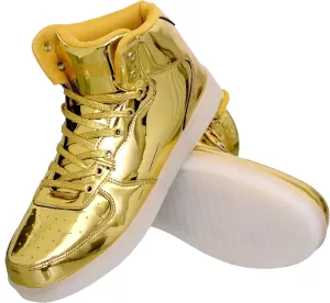 Gary Majdell Sport Men's Shiny Multiple Colors Liquid Metallic High Top Lace-Up Casual Sneakers