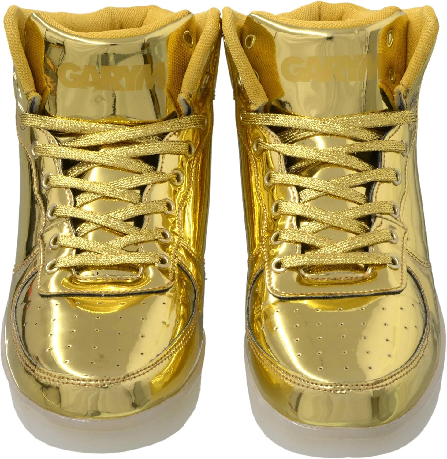 Gary Majdell Sport Men's Shiny Multiple Colors Liquid Metallic High Top Lace-Up Casual Sneakers