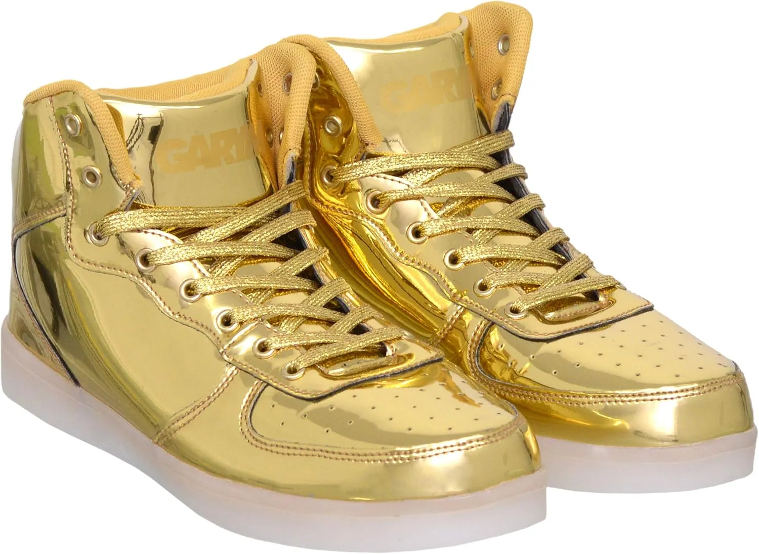 Gary Majdell Sport Men's Shiny Multiple Colors Liquid Metallic High Top Lace-Up Casual Sneakers