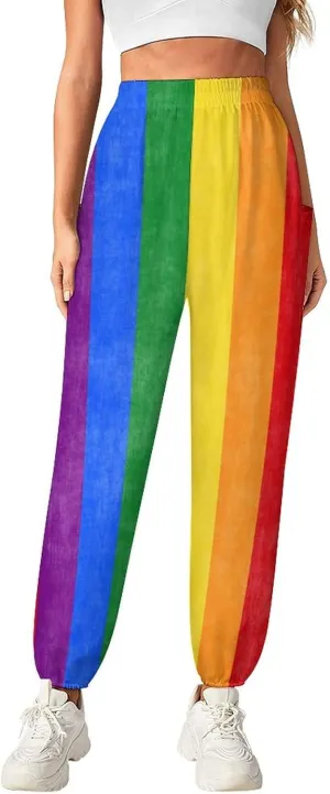 Gay Pride Flag Yoga Bloomers Women Hippie Harem Pants Elephant Pants Elastic Gym Yoga Trousers Casual Loose Sweatpant