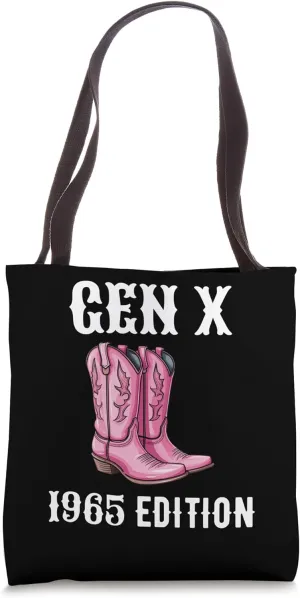 Gen X 1965 Edition Generation X Cowgirl Boots Christmas Tote Bag